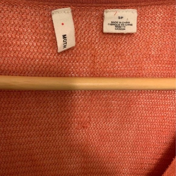 Anthropologie ‘Moth’ Crochet Linen Blend Pullover in Rust | Small - Picture 3 of 5